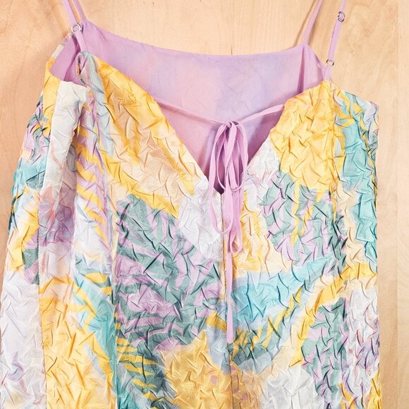 Urban Outfitters cactus rose tie back mini slip dress - Picture 4 of 8